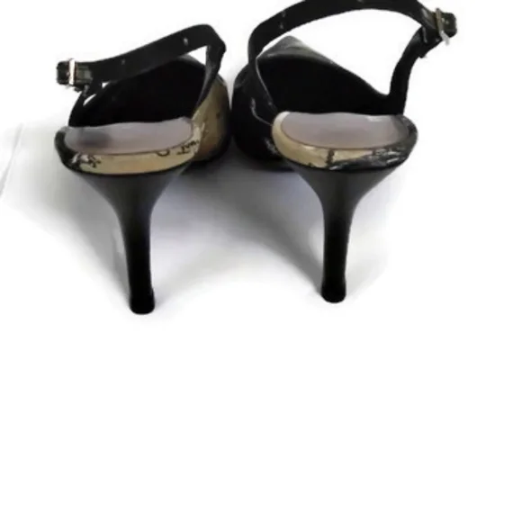 Roberto Cavalli Black and Gold Heels - Picture 6 of 9